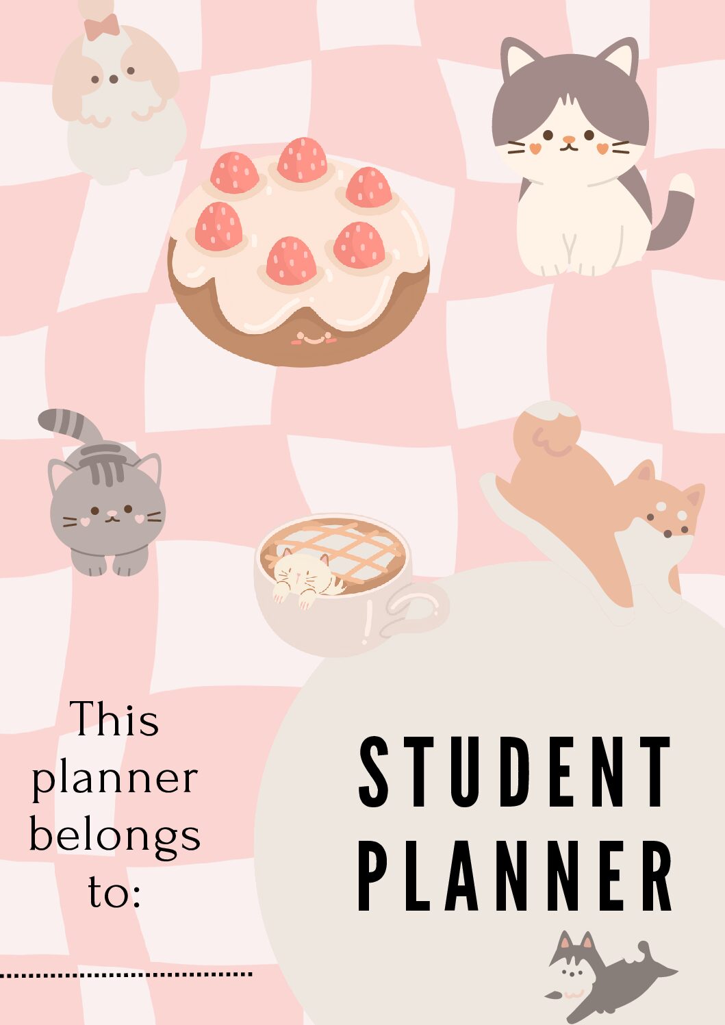 Digital Student Monthly Planner (43 Pages) – Class Schedule, Weekly Planner & Homework Tracker